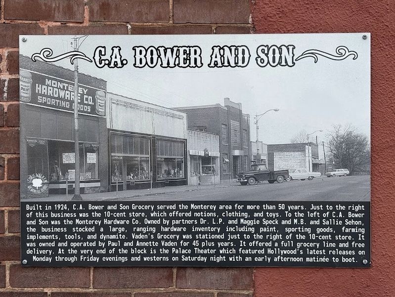 C.A. Bower and Son Marker image. Click for full size.