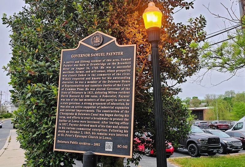 Governor Samuel Paynter Marker. Click for full size. Governor Samuel Paynter Marker image. Click for full size.