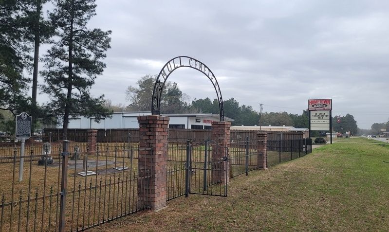 The view of the Mull Cemetery and Marker along the street. Click for full size. The view of the Mull Cemetery and Marker along the street image. Click for full size.