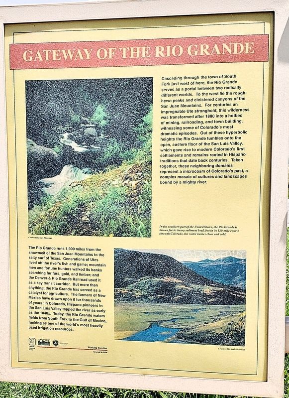 Gateway of the Rio Grande Marker image. Click for full size.