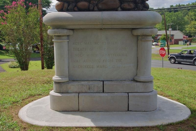 Fort Watauga Monument back left side away from steps image. Click for full size.