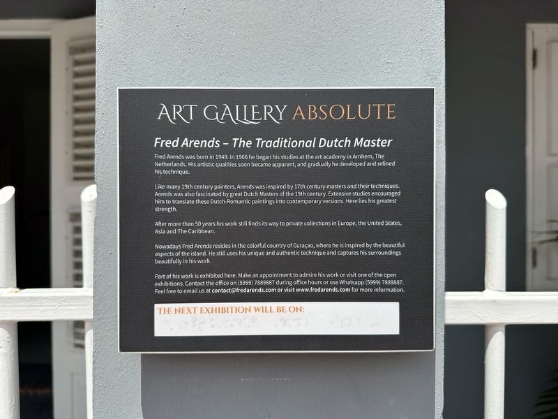 Fred Arends - The Traditional Dutch Master Marker image. Click for full size.