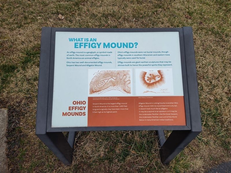 What Is An Effigy Mound? Marker image. Click for full size.