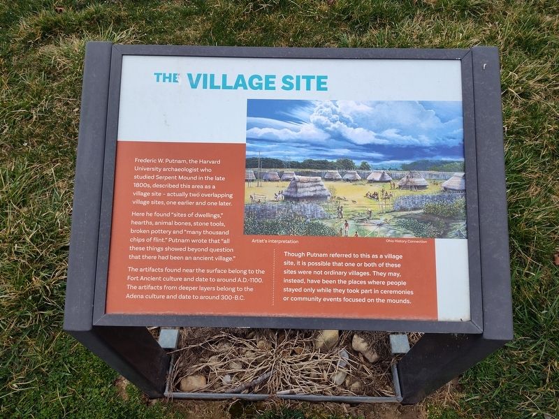 The Village Site Marker image. Click for full size.