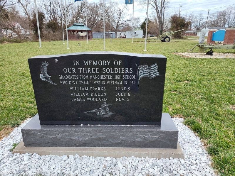 In Memory of Our Three Soldiers Marker image. Click for full size.