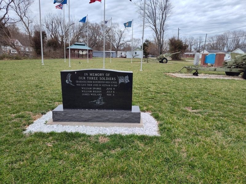 In Memory of Our Three Soldiers Marker image. Click for full size.
