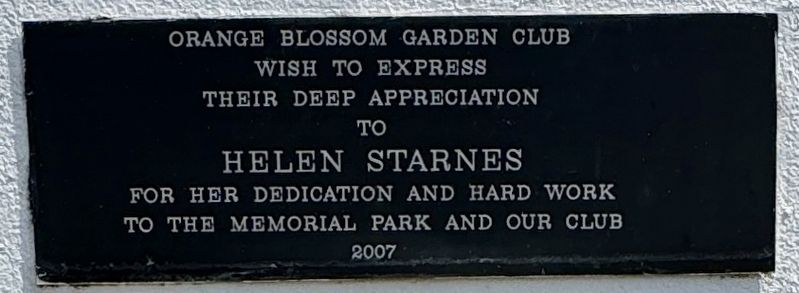 Lutz Veterans Memorial Dedication Plaque image. Click for full size.