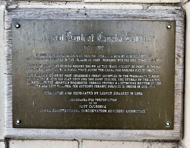Imperial Bank of Canada Building Marker image. Click for full size.
