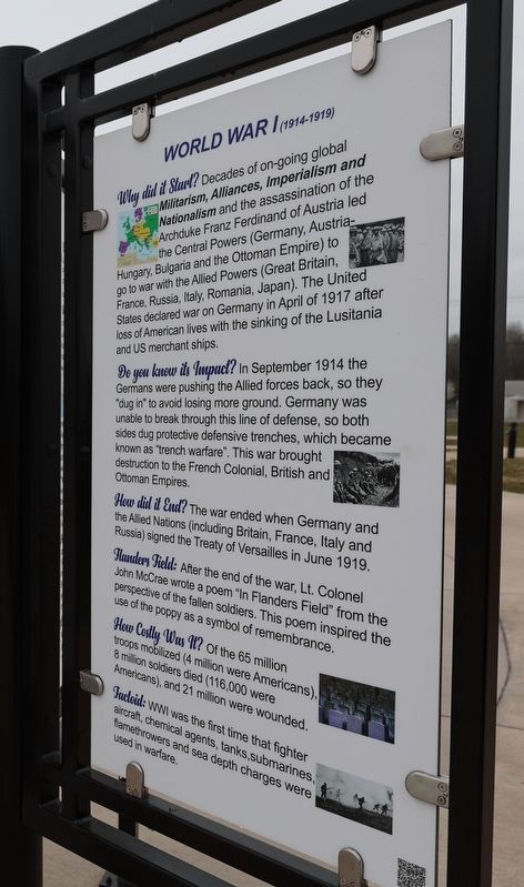 World War I Marker image. Click for full size.