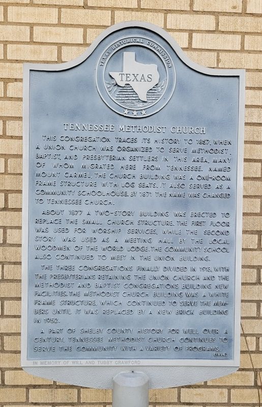 Tennessee Methodist Church Marker. Click for full size. Tennessee Methodist Church Marker image. Click for full size.