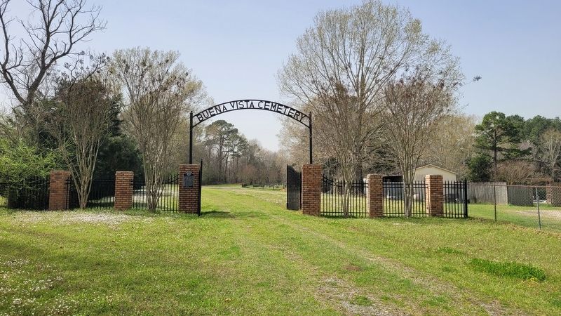 The entrance to the Buena Vista Cemetery and Marker image. Click for full size.