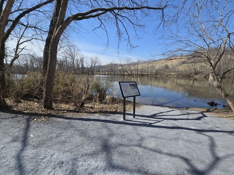 Sycamore Shoals on the Watauga Marker next to the Watauga River image. Click for full size.