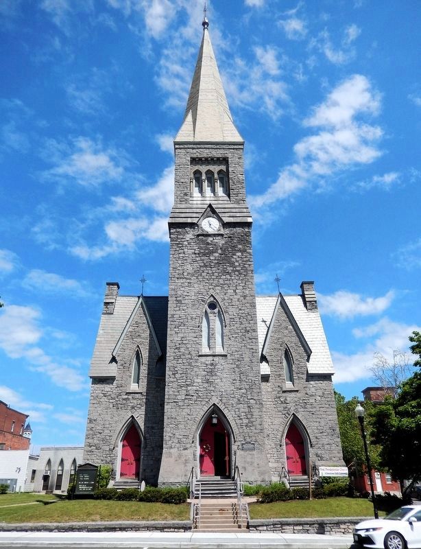 First Presbyterian Church of Plattsburgh<br>(<i>south/front elevation</i>). Click for full size. First Presbyterian Church of Plattsburgh<br>(<i>south/front elevation</i>) image. Click for full size.