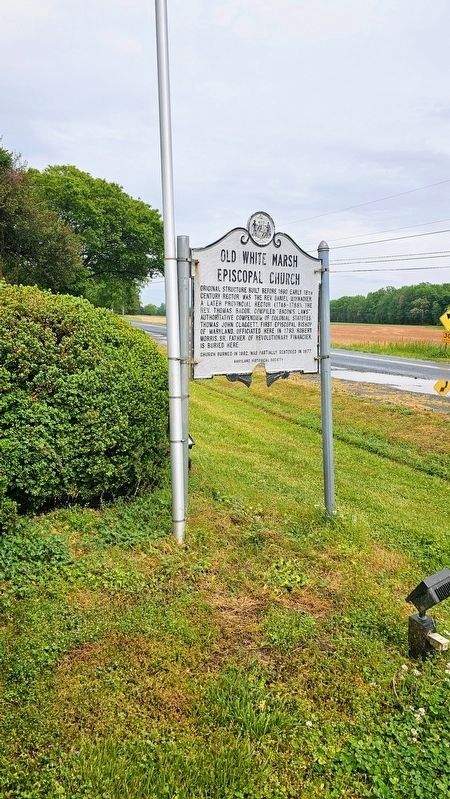 Old White Marsh Episcopal Church Marker. Click for full size. Old White Marsh Episcopal Church Marker image. Click for full size.