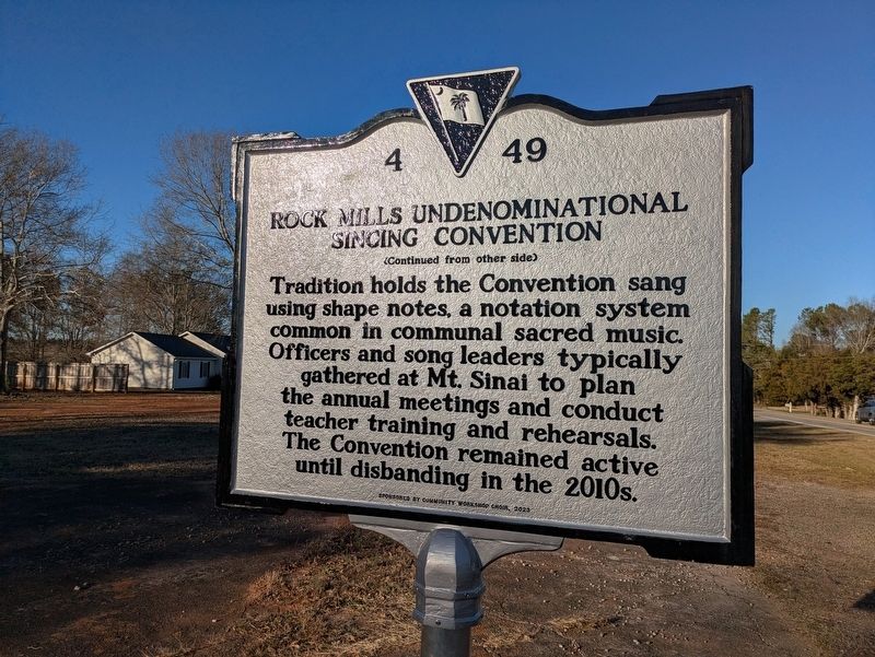 Rock Mills Undenominational Singing Convention Marker. Click for full size. Rock Mills Undenominational Singing Convention Marker image. Click for full size.