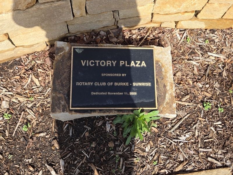 Victory Plaza Dedication Plaque. Click for full size. Victory Plaza Dedication Plaque image. Click for full size.
