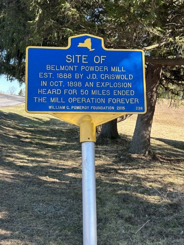 Site of Belmont Powder Mill Marker. Click for full size. Site of Belmont Powder Mill Marker image. Click for full size.