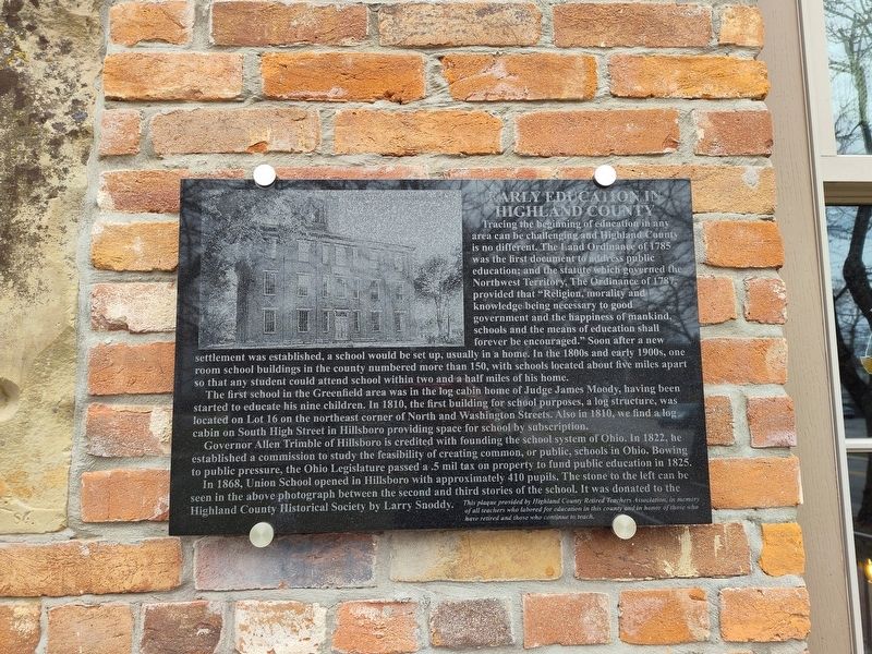 Early Education In Highland County Marker image. Click for full size.