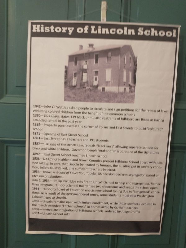 History of Lincoln School image. Click for full size.