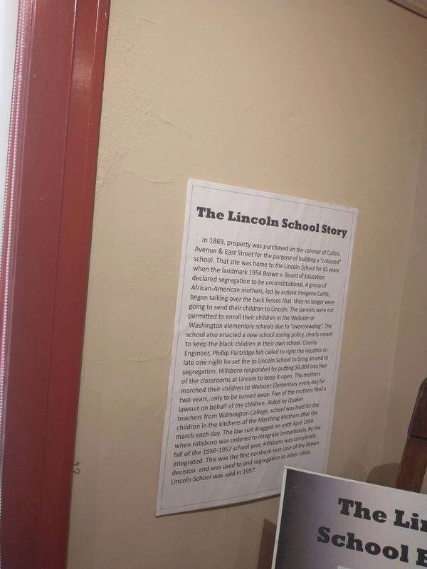 The Lincoln School Story. Click for full size. The Lincoln School Story image. Click for full size.