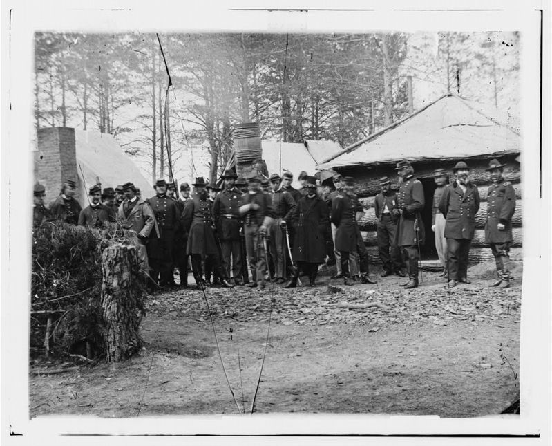 Brandy Station, Virginia (vicinity). Gen. George G. Meade and staff image. Click for full size.