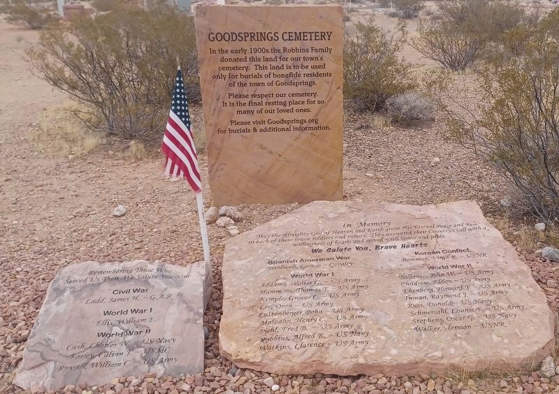 Goodsprings Veterans Memorial image. Click for full size.