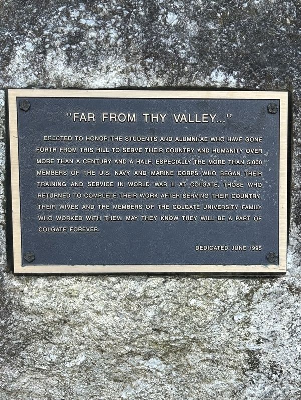 �Far From Thy Valley�� Marker image. Click for full size.