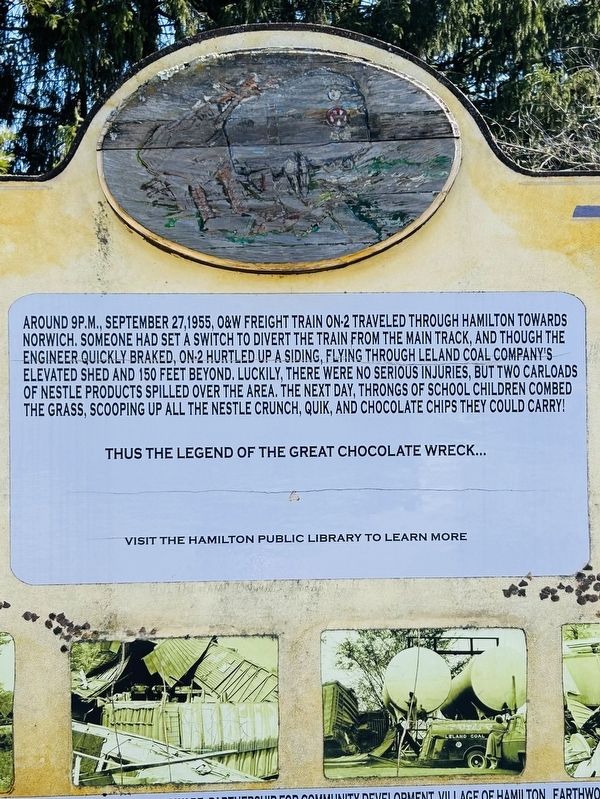 Thus The Legend of the Great Chocolate Wreck… Marker. Click for full size. Thus The Legend of the Great Chocolate Wreck… Marker image. Click for full size.