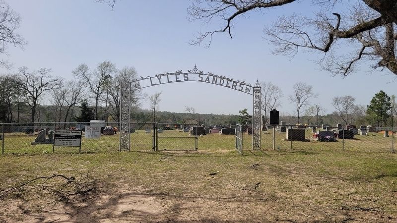 Lyles-Sanders Cemetery and Marker. Click for full size. Lyles-Sanders Cemetery and Marker image. Click for full size.