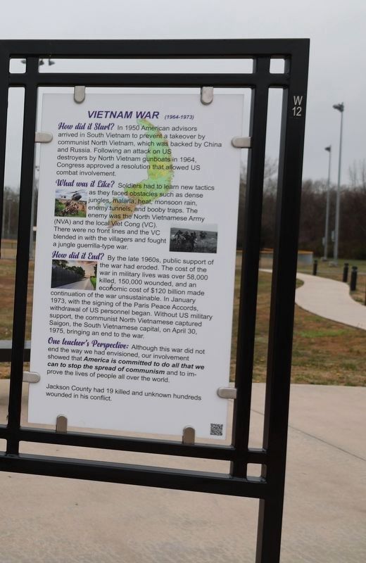 Vietnam War Marker. Click for full size. Vietnam War Marker image. Click for full size.