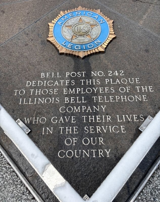 Illinois Bell Telephone Company War Memorial Marker image. Click for full size.