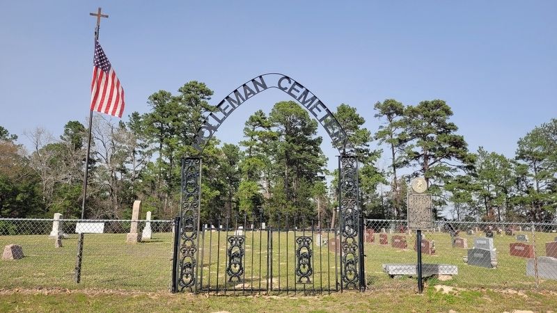 Holleman Cemetery and Marker. Click for full size. Holleman Cemetery and Marker image. Click for full size.