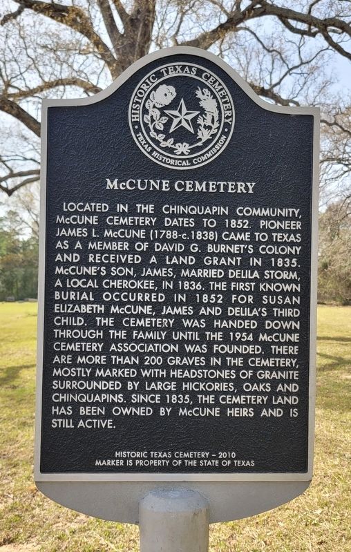 McCune Cemetery Marker. Click for full size. McCune Cemetery Marker image. Click for full size.