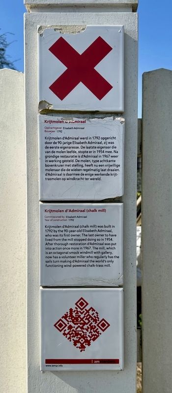 Krijtmolen d�Admiraal (chalk mill) Marker image. Click for full size.