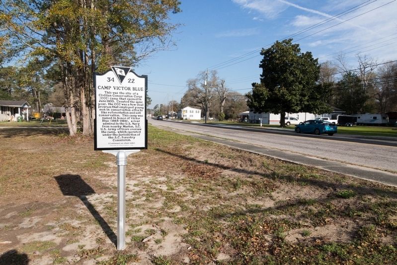 Camp Victor Blue Marker. Click for full size. Camp Victor Blue Marker image. Click for full size.