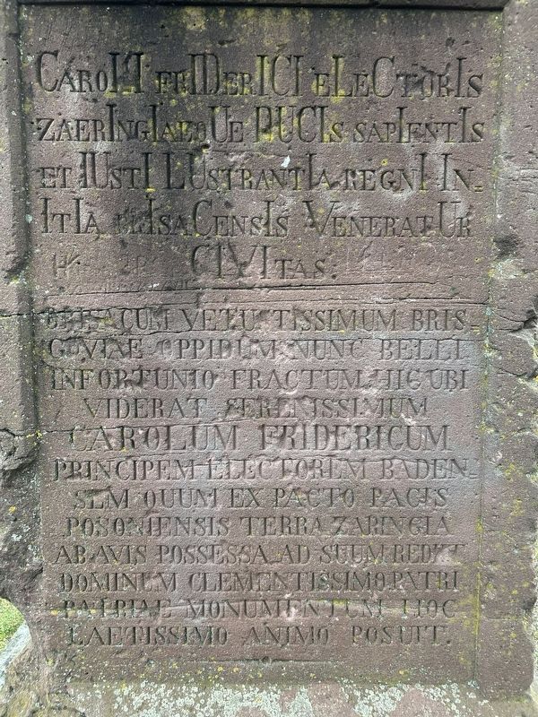 Eckartberg Obelisk Marker, Side One image. Click for full size.