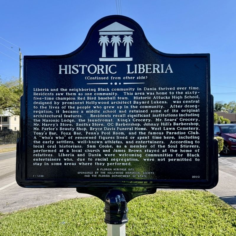Historic Liberia Marker (rear). Click for full size. Historic Liberia Marker (rear) image. Click for full size.