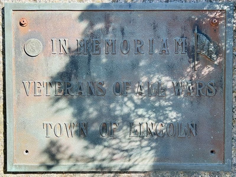 Town of Lincoln Veterans Memorial. Click for full size. Town of Lincoln Veterans Memorial image. Click for full size.
