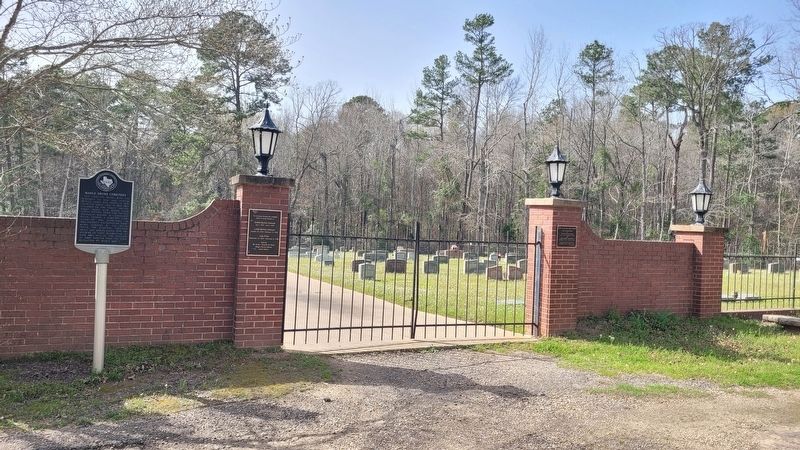 The entrance gate to the Maple Grove Cemetery and Marker. Click for full size. The entrance gate to the Maple Grove Cemetery and Marker image. Click for full size.