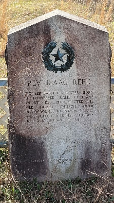 Rev. Isaac Reed Marker. Click for full size. Rev. Isaac Reed Marker image. Click for full size.