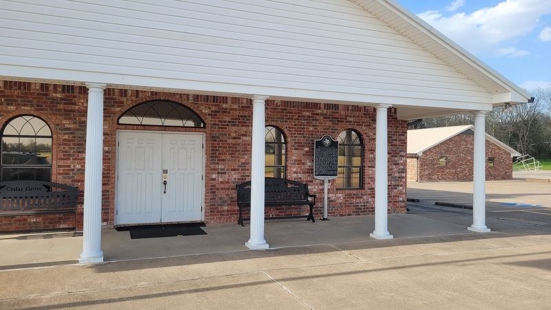 The entrance to the Cedar Grove Baptist Church and Marker image. Click for full size.
