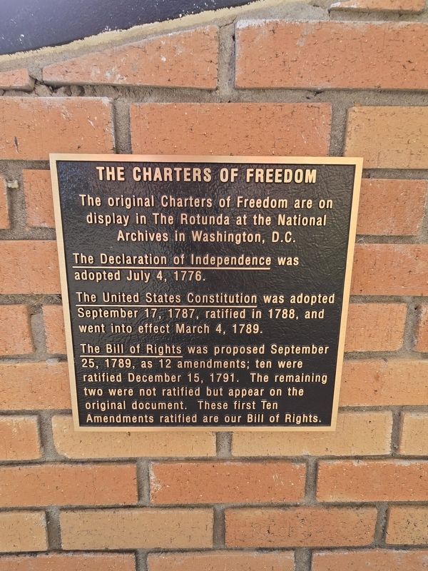 The Charters of Freedom Marker image. Click for full size.