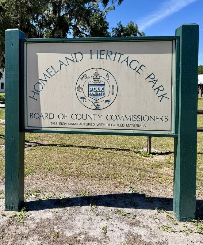 Homeland Heritage Park Sign image. Click for full size.