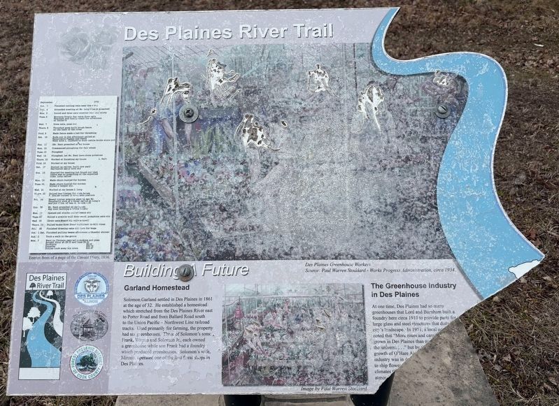 Des Plaines River Trail Marker. Click for full size. Des Plaines River Trail Marker image. Click for full size.