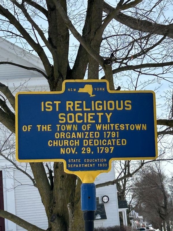 1st Religious Society Marker image. Click for full size.