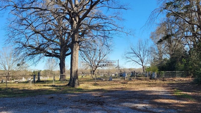 The Isaac R. Youngblood Marker and Youngblood Cemetery. Click for full size. The Isaac R. Youngblood Marker and Youngblood Cemetery image. Click for full size.