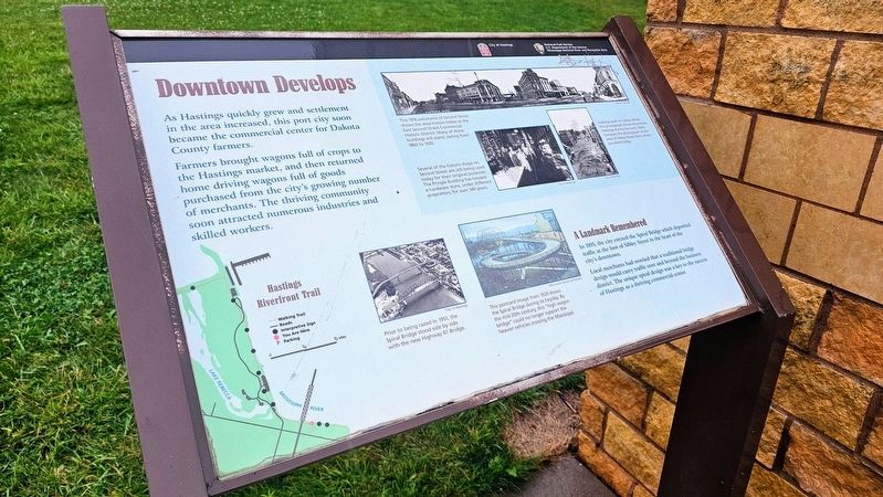 Downtown Develops Marker. Click for full size. Downtown Develops Marker image. Click for full size.