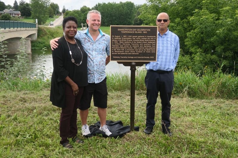 Emancipation Day Celebration Temperance Island, 1863 Marker image. Click for full size.