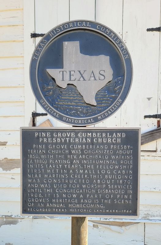 Pine Grove Cumberland Presbyterian Church Marker. Click for full size. Pine Grove Cumberland Presbyterian Church Marker image. Click for full size.