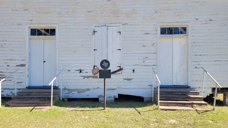 The front entrance to the Pine Grove Cumberland Presbyterian Church and Marker. Click for full size. The front entrance to the Pine Grove Cumberland Presbyterian Church and Marker image. Click for full size.